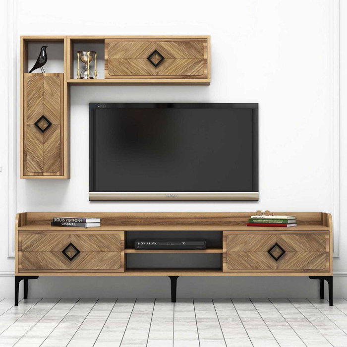 Hanah Home Samba Mueble para TV Nogal Hanah Home Samba Mueble para TV Nogal